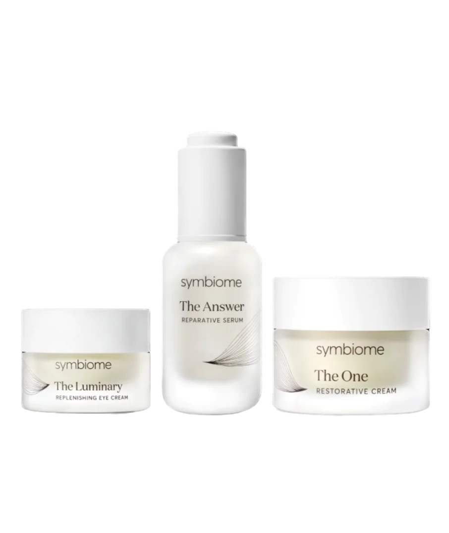 Le trio de soins (sérum The Answer, crème pour les yeux The Luminary, crème hydratante The One) - by Symbiome